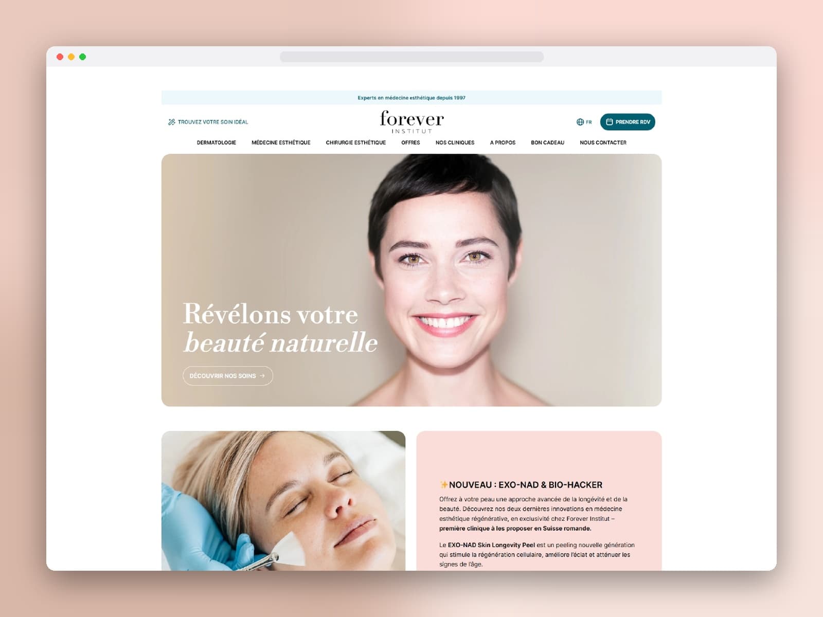 Forever Institut website case study
